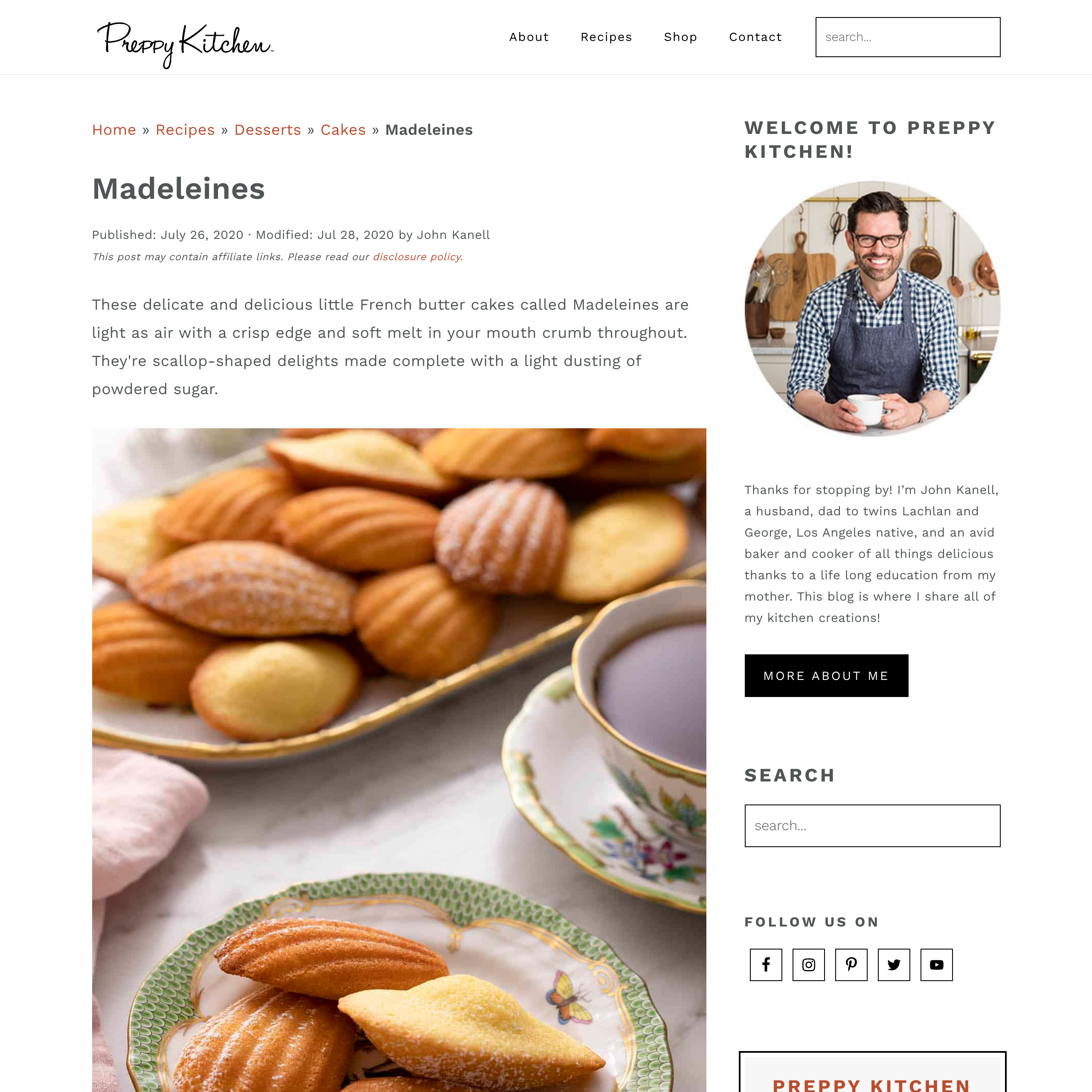 Madeleines - Preppy Kitchen