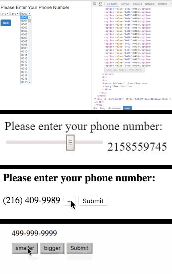 Enter phone number