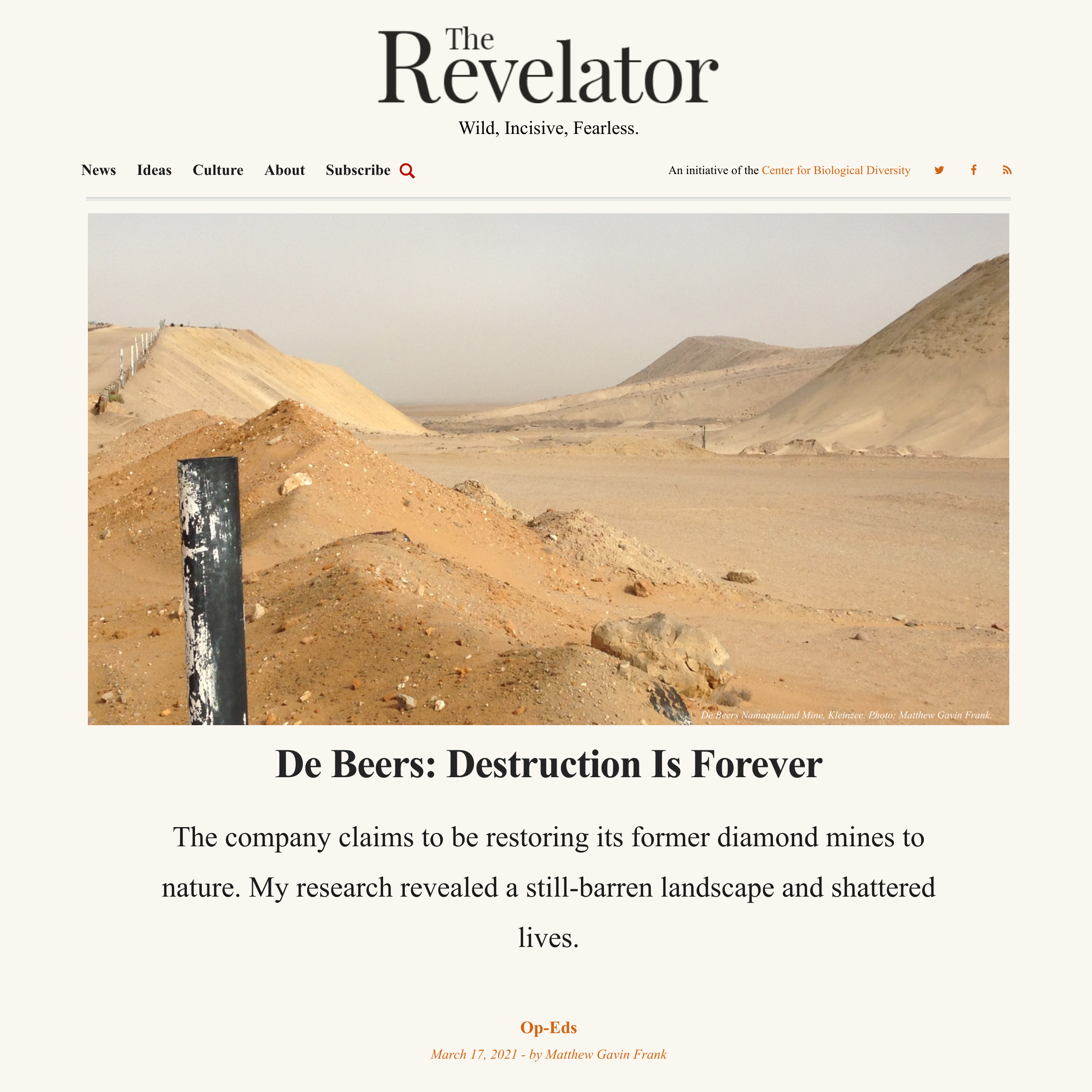 De Beers: Destruction Is Forever • The Revelator