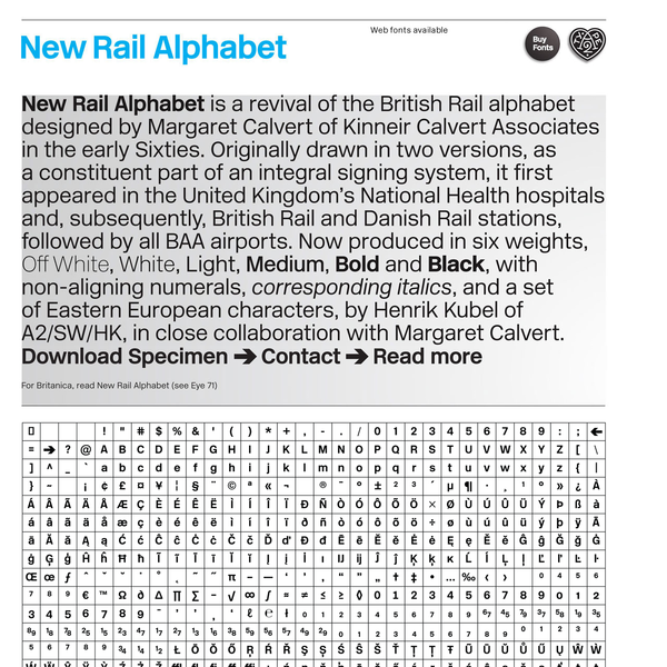 Rail alphabet font