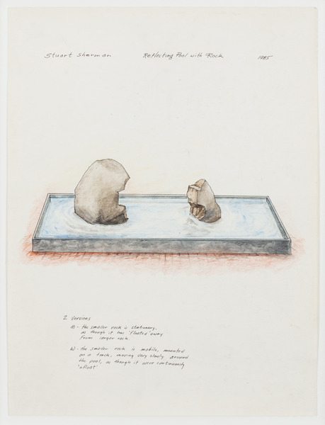 2013.06 Stuart Sherman : Proposed Sculptural Projects..., Reflecting Pool with Rock, 1985 2013.06 Stuart Sherman : Proposed Sculptural Projects..., Reflecting Pool with Rock, 1985