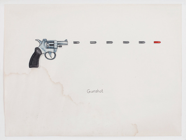 2013.06 Stuart Sherman : Proposed Sculptural Projects..., Gunshot, c. 1985-1989 2013.06 Stuart Sherman : Proposed Sculptural Projects..., Gunshot, c. 1985-1989