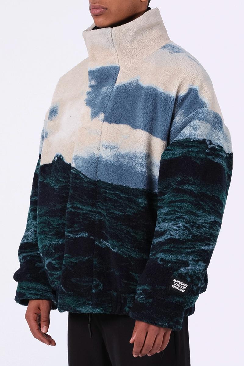 burberry sea print fleece