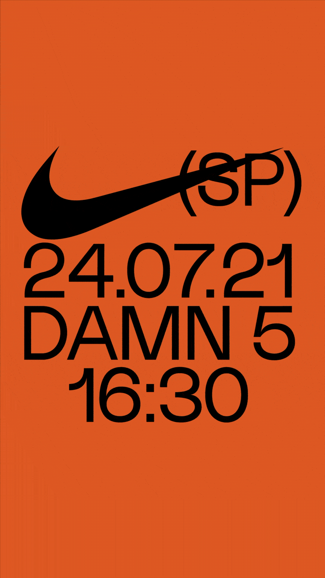 Nike | Poster | Orange | Motion | Typography
