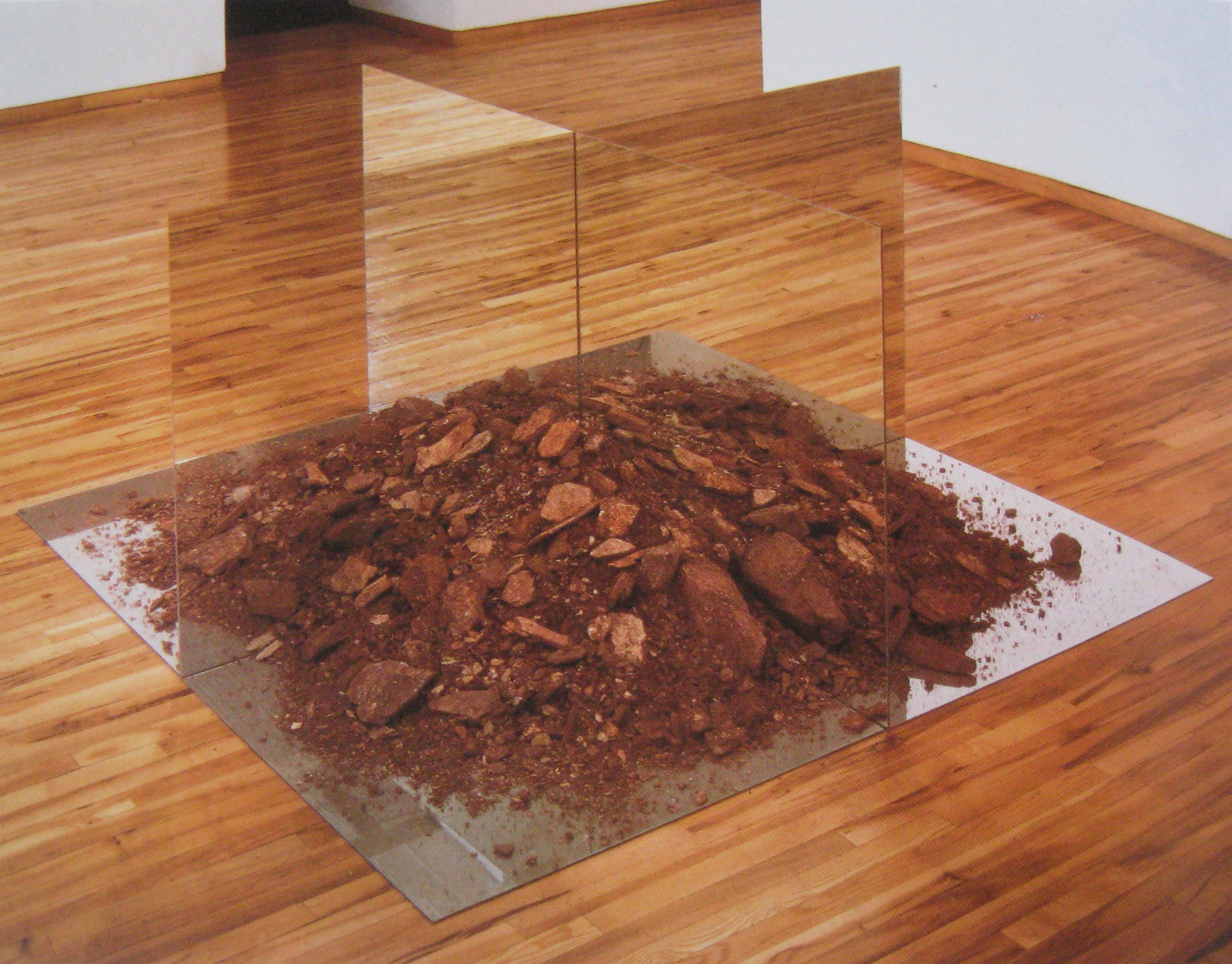 Robert Smithson, Nonsite (Essen Soil and Mirrors) 1969 — Are.na