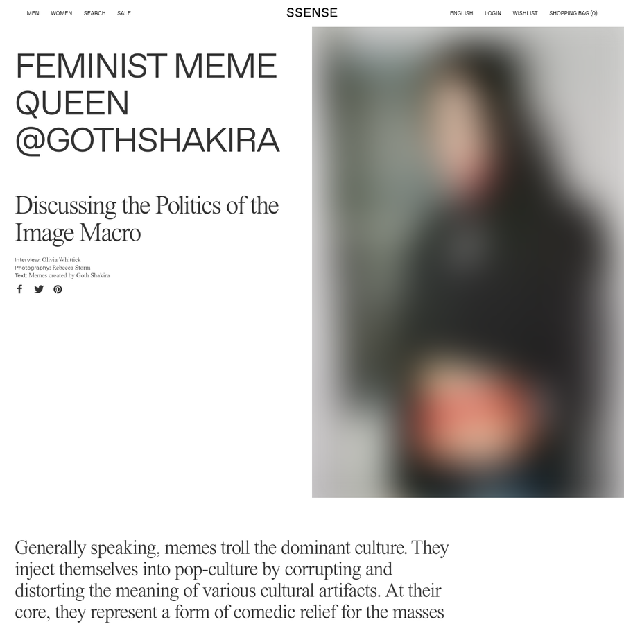 Arena Feminist Meme Queen Gothshakira