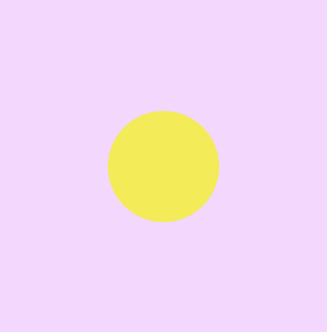 lilac screen with yellow circle in the middle