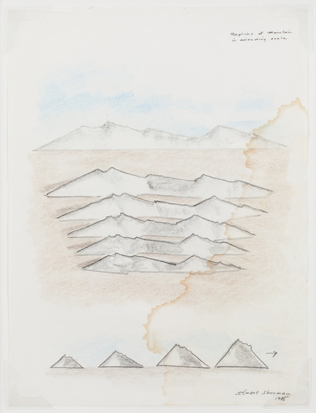 2013.06 Stuart Sherman : Proposed Sculptural Projects..., Replicas of Mountains in Ascending Scale, 1985 2013.06 Stuart Sherman : Proposed Sculptural Projects..., Replicas of Mountains in Ascending Scale, 1985