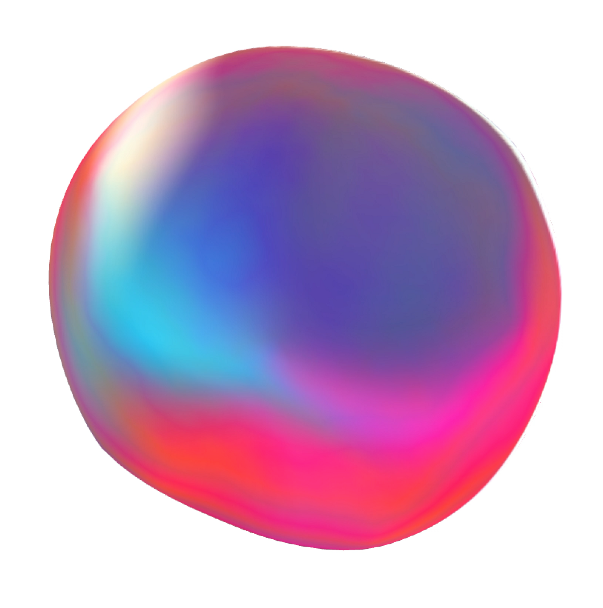 Bright round. Metaball. Round object.