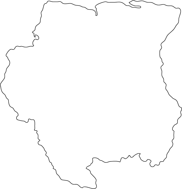 Outline Map Countries. Суринам рисунок.