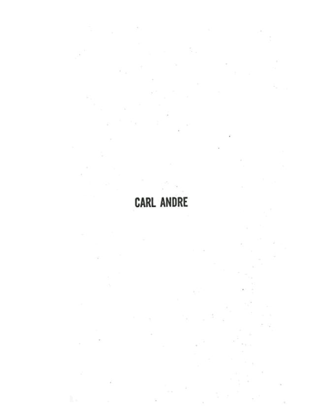 Carl Andre’s “Xerox Book” contribution (1968)