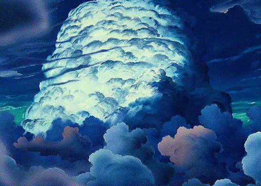 Gif of painted clouds.