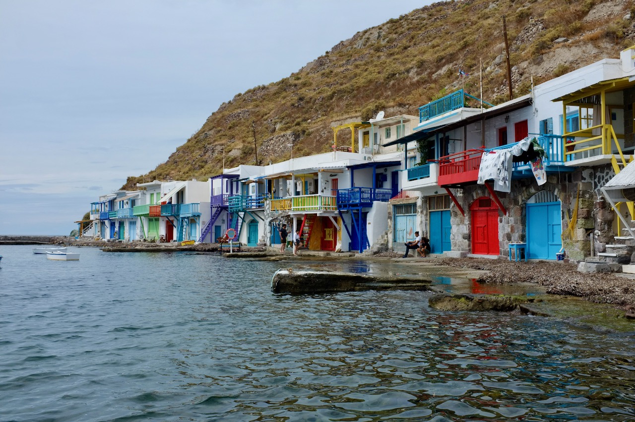 Colourful boathouses (syrmata) in Klima.