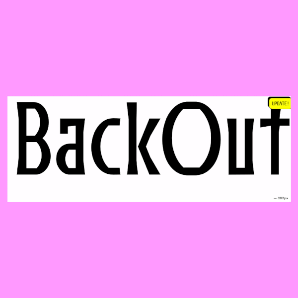 Specimens of Backout typeface
by Frank Adebiaye  + Ariel Martín Pérez.
Animated gif.