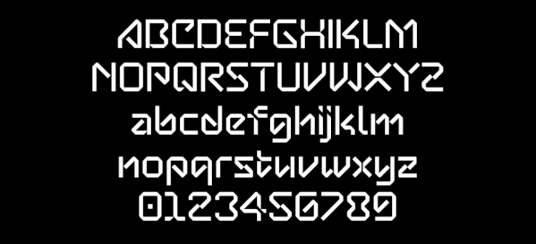 Specimens of Cotype™ foundry Free  Fonts: Betatron and Gridular.
Animated gif.