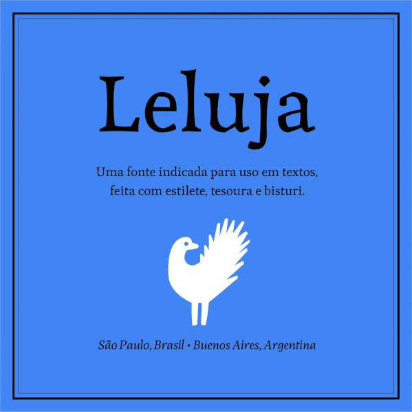 Specimen of Leluja Original is a typeface family with 4 weights: Regular, Italic, Bold and Bold Italic.
Animated gif.