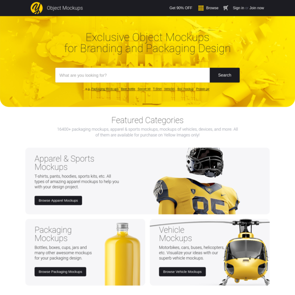 Exclusive Object Mockups For Branding And Packaging Design On Yellow Images Are Na