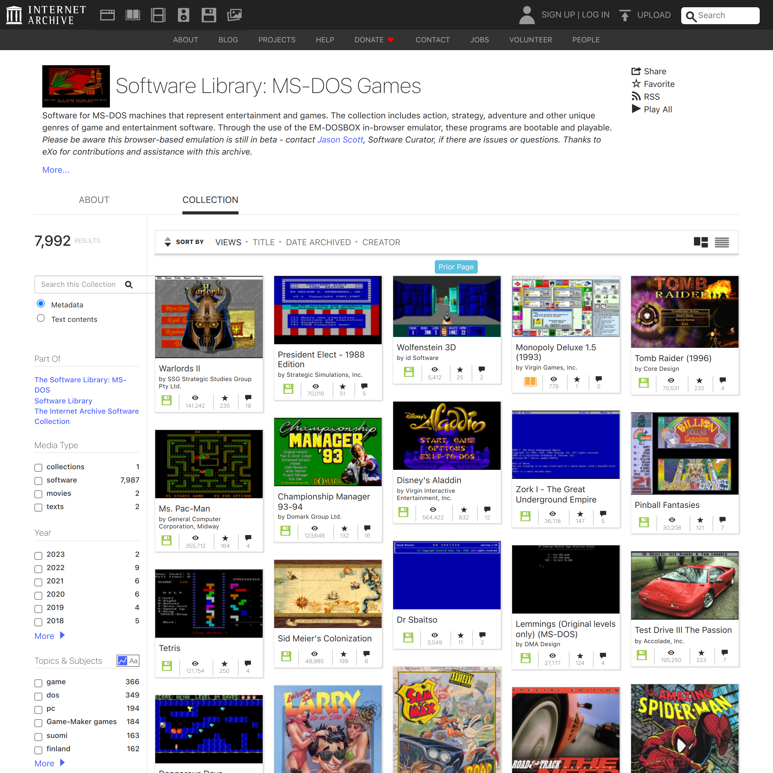 Site libera 2.400 jogos clássicos do MS-DOS para jogar online