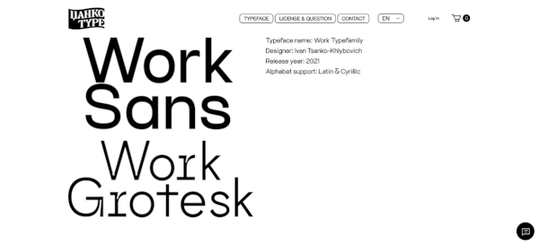 Animated gif.
Specimens of TsankoType free fonts: Zvin Serif, Work Grotesk and Work Sans. 
Black text on white background.