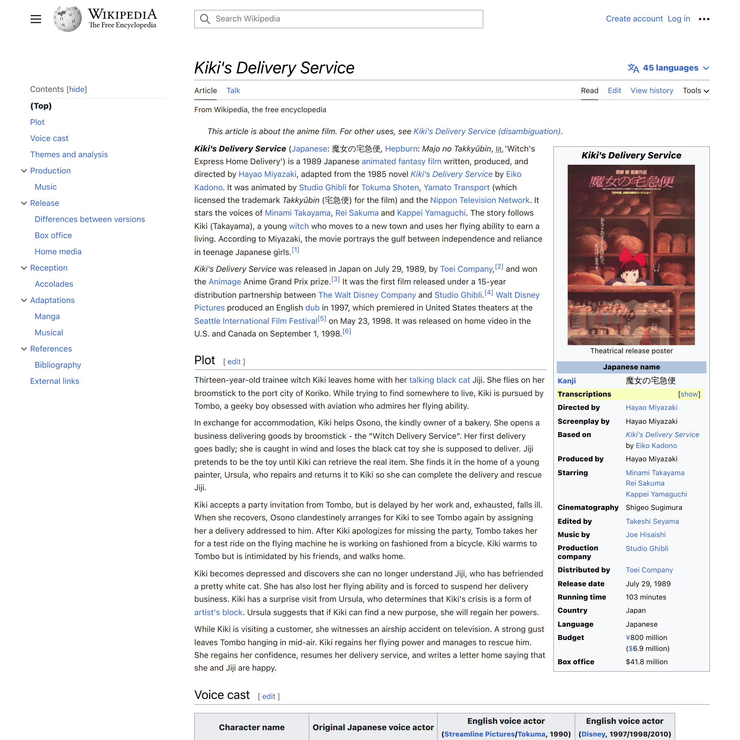 Kiki's Delivery Service - Wikipedia