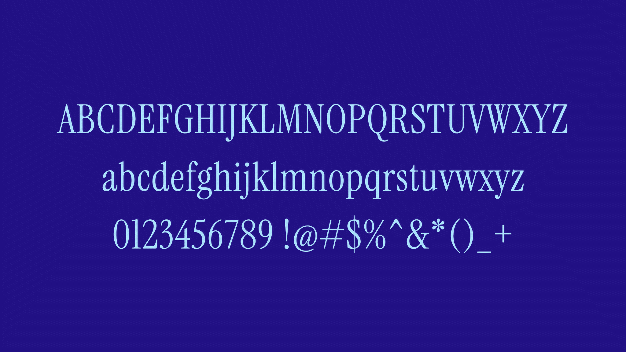 
Animated gif.
Specimens of Instrument Serif, regular and italic, light blue text on blue background.