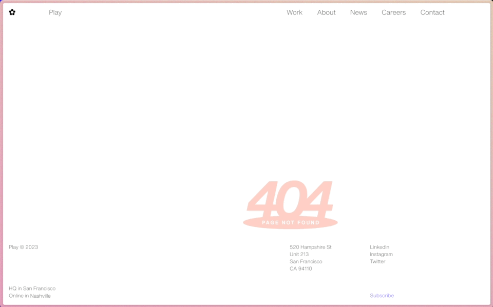 play.studio 404 page