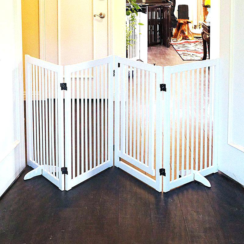 accordion-gates-for-pets-wood-freestanding-pet-gate-with-small-door