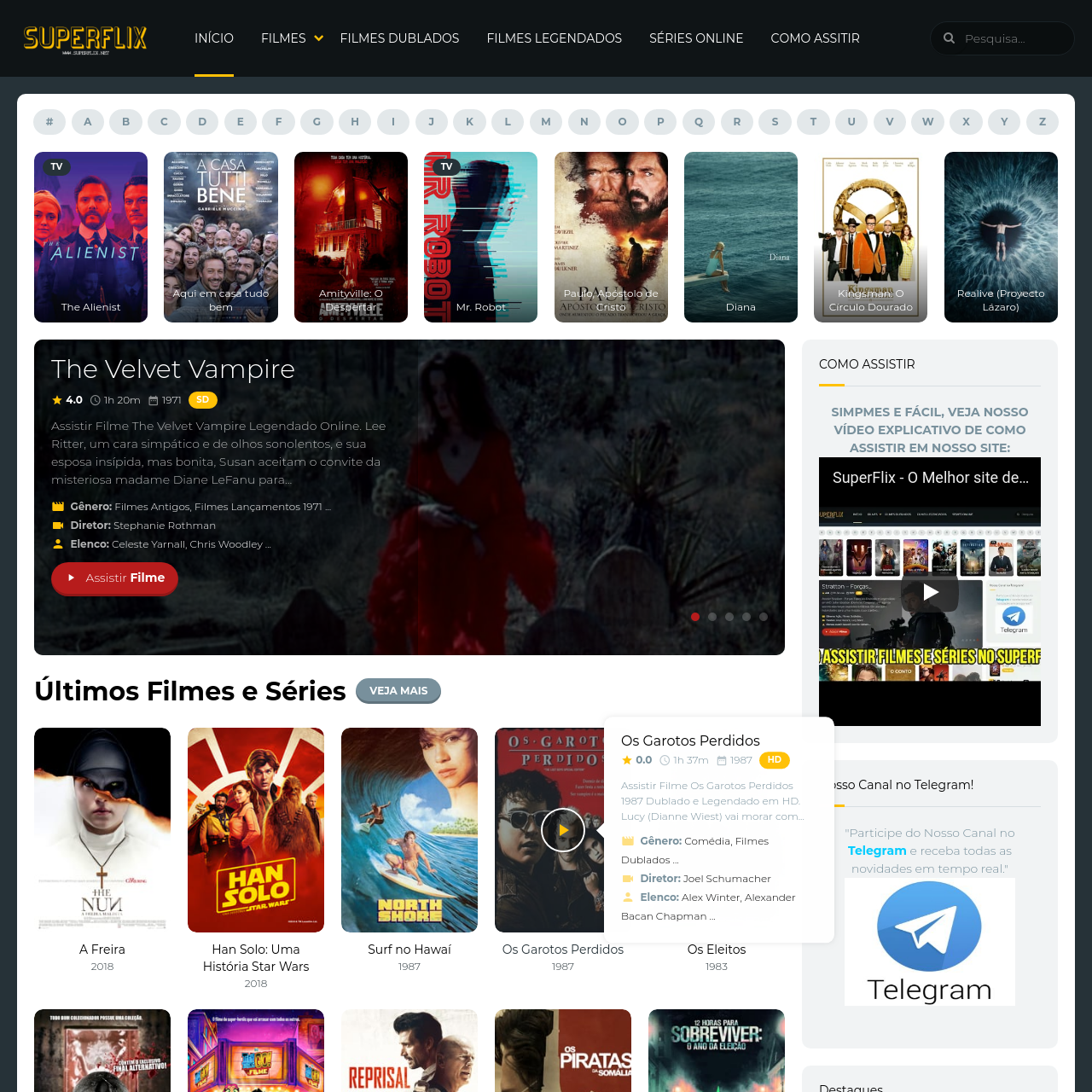 Super Flix Filmes - NOVO DOMÍNIO - Assistir Filmes Online Grátis Dublado e  Legendado em HD