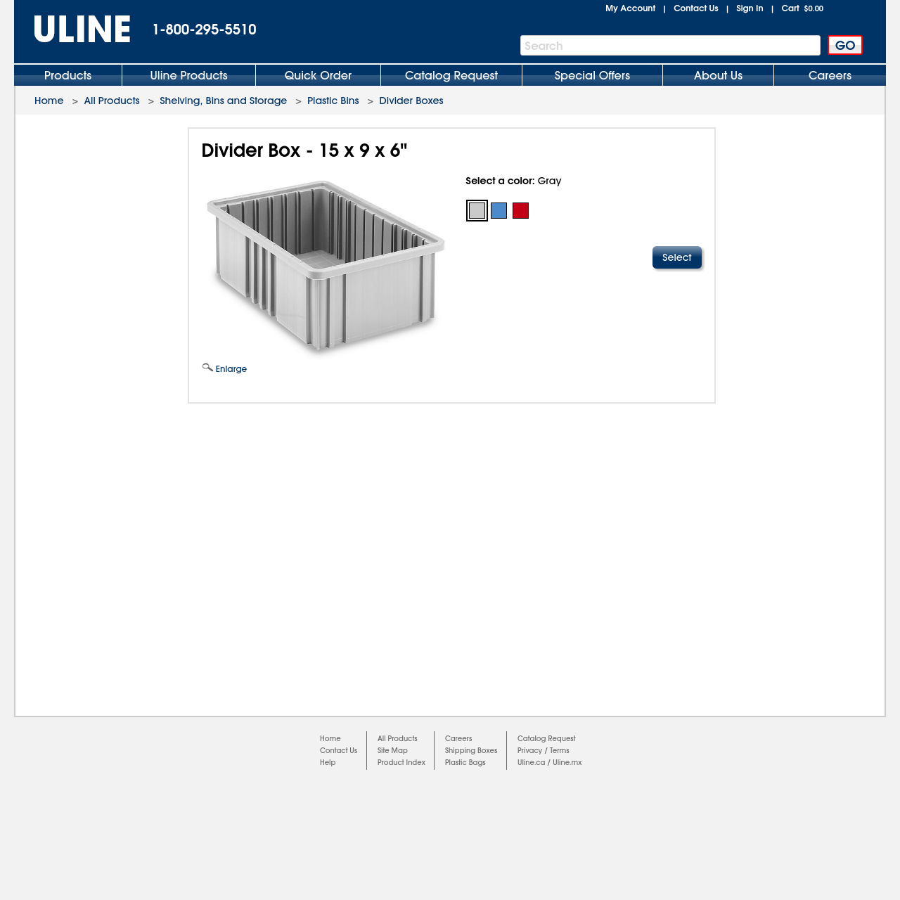Divider Box - 15 x 9 x 6 S-16976 - Uline —