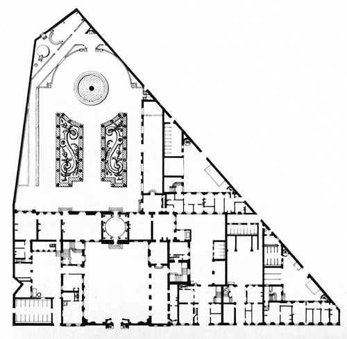 Francois Mansart, Hotel de la Vrilliere, Plan, Paris, France, 1635-1645 ...