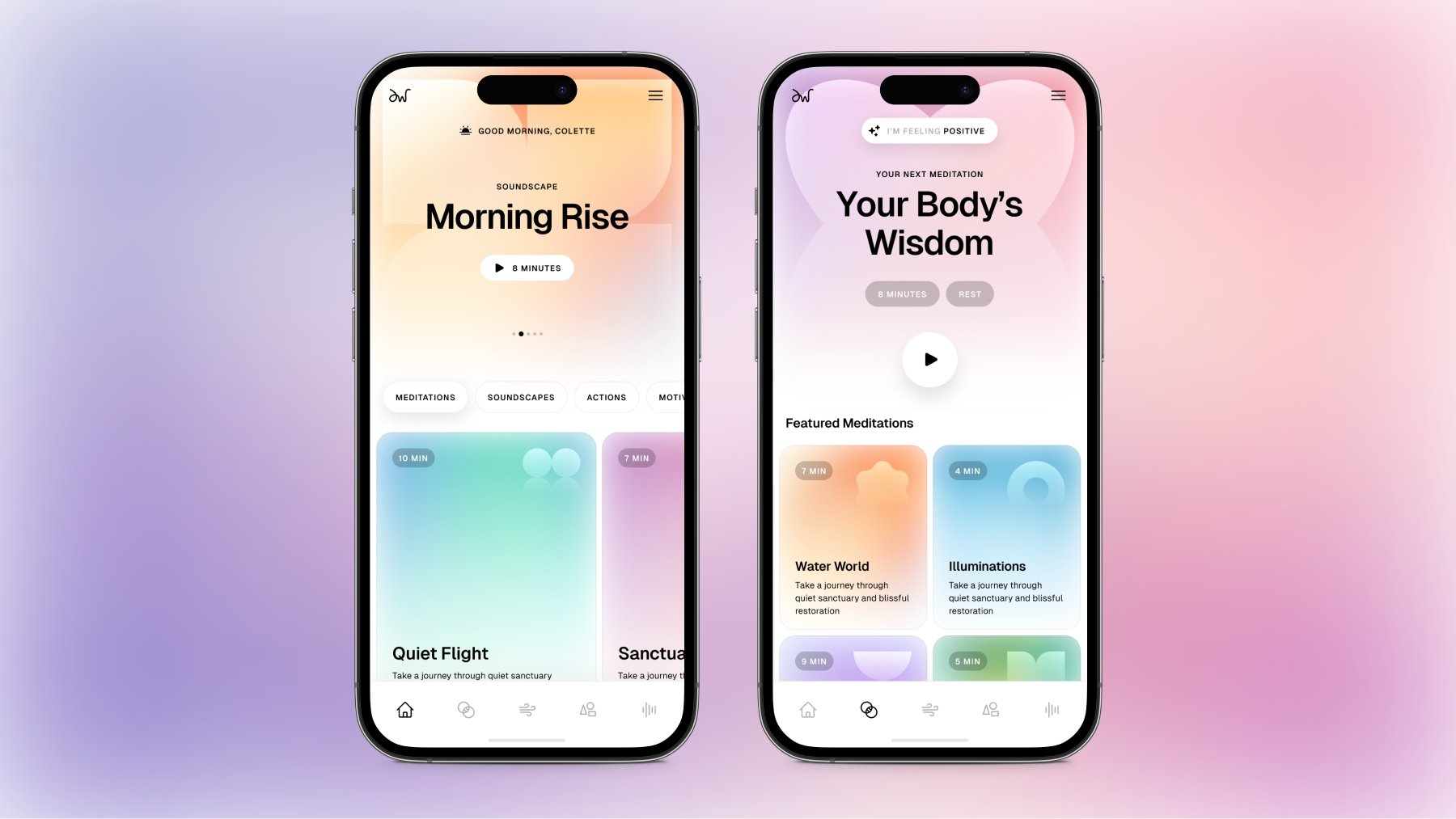 Style Exploration for this Meditation App