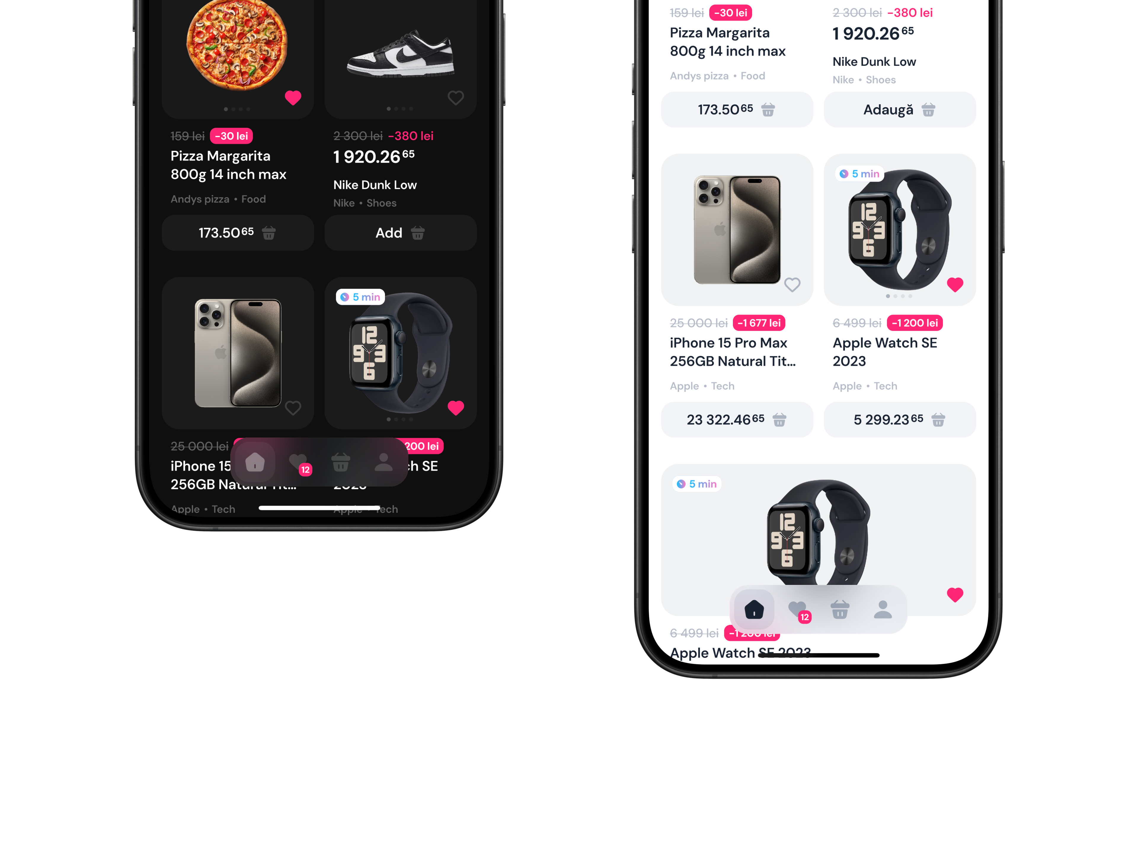 ecommerce mobile UI