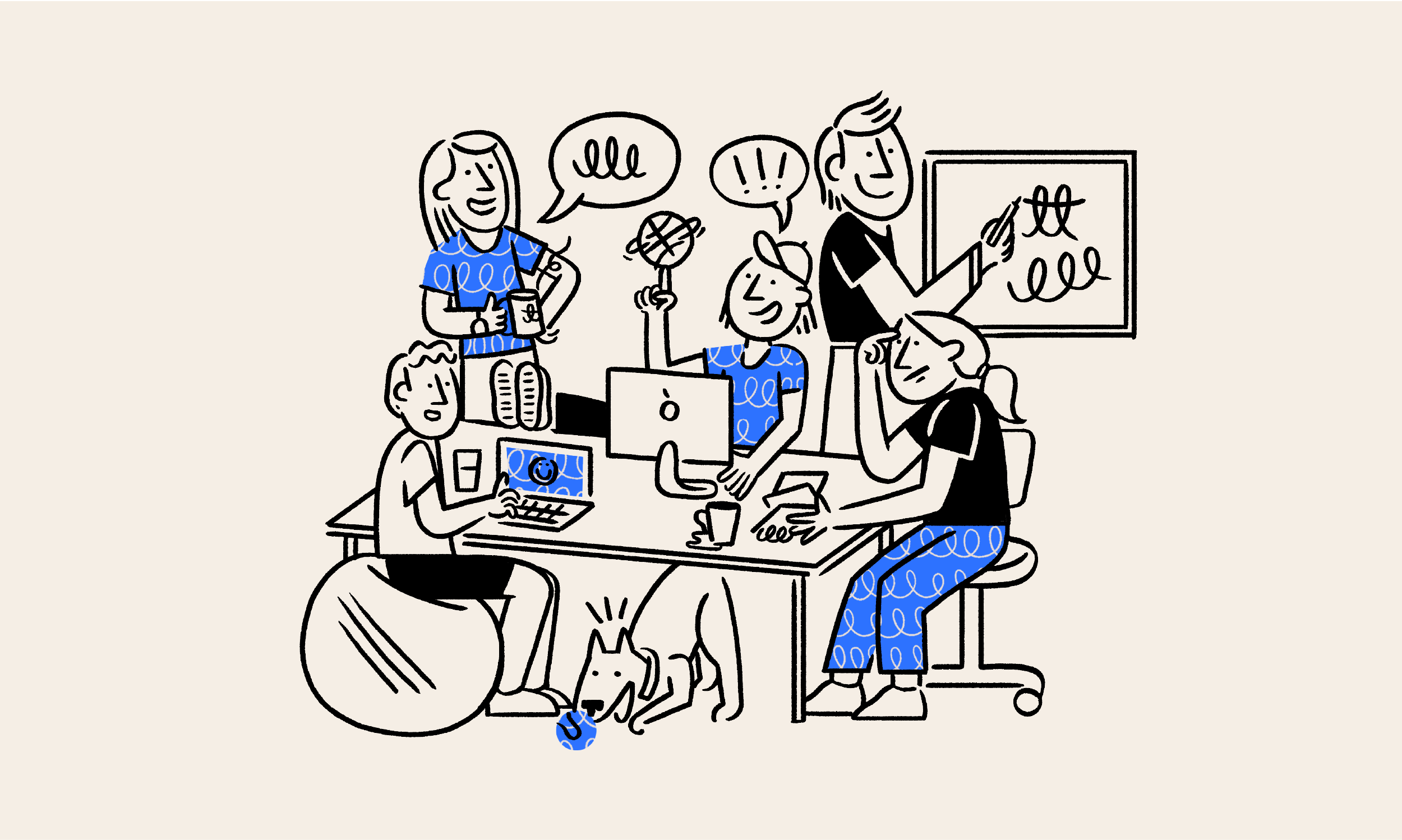 office team illustration