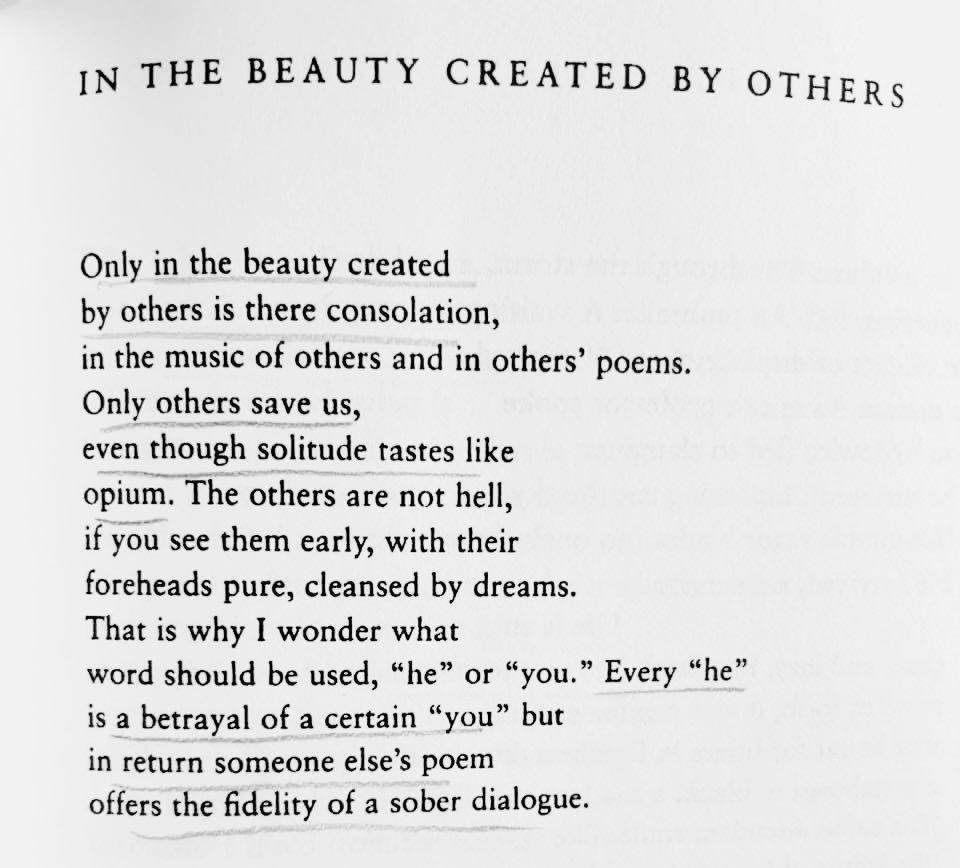 In Beauty Created By Others Poem By Adam Zagajewski