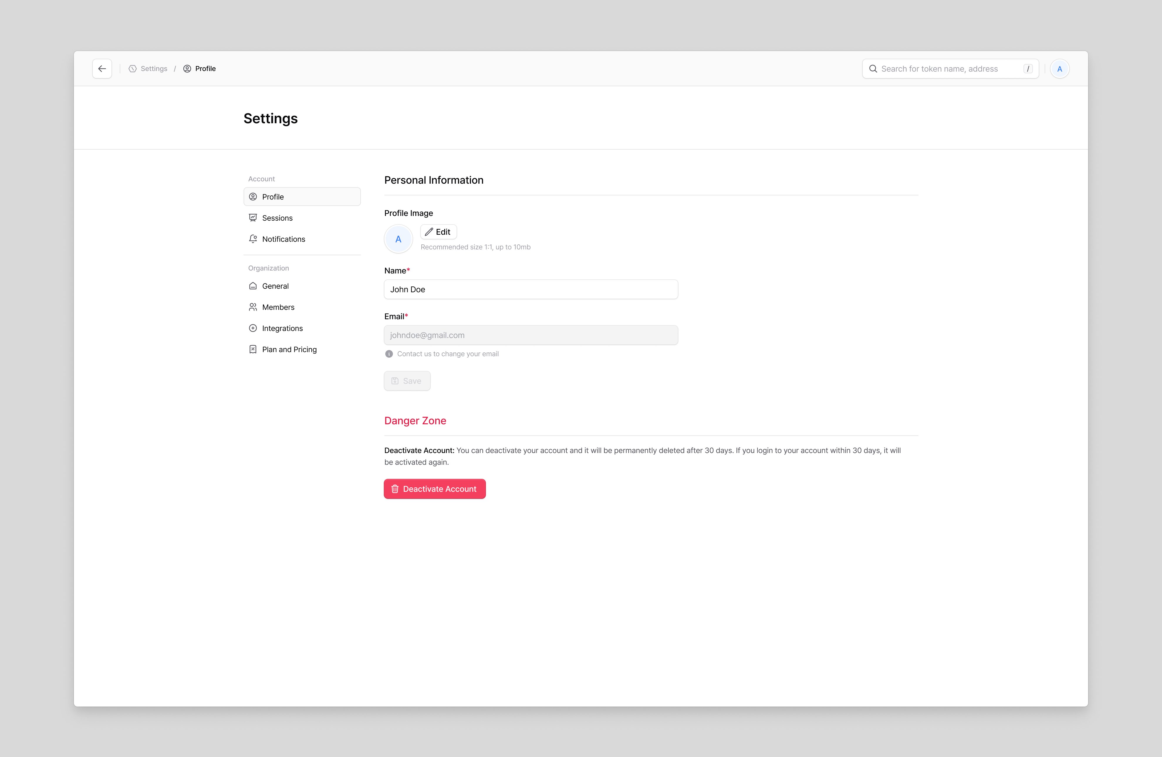 Settings for DART