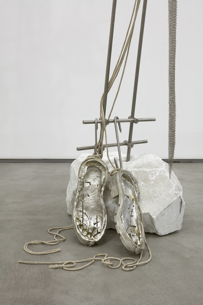2019.01 Elaine Cameron-Weir: CONDO London, Historical events influencing the disappearance of this determined that from the end of time to the beginning of the century, only the area of the current Old was and the early axis remains only as a vestige as it nails itself to the cross. (detail), 2018 2019.01 Elaine Cameron-Weir: CONDO London, Historical events influencing the disappearance of this determined that from the end of time to the beginning of the century, only the area of the current Old was and the early axis remains only as a vestige as it nails itself to the cross. (detail), 2018