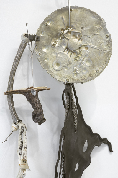 2019.01 Elaine Cameron-Weir: CONDO London, His Master's Voice (such a medal, when given in ceremony is placed high around the neck, A Dog's Collar). Attempts to keep conversation with it rather like holding up the head of a corpse (detail), 2018 2019.01 Elaine Cameron-Weir: CONDO London, His Master's Voice (such a medal, when given in ceremony is placed high around the neck, A Dog's Collar). Attempts to keep conversation with it rather like holding up the head of a corpse (detail), 2018