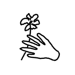Hand with flower