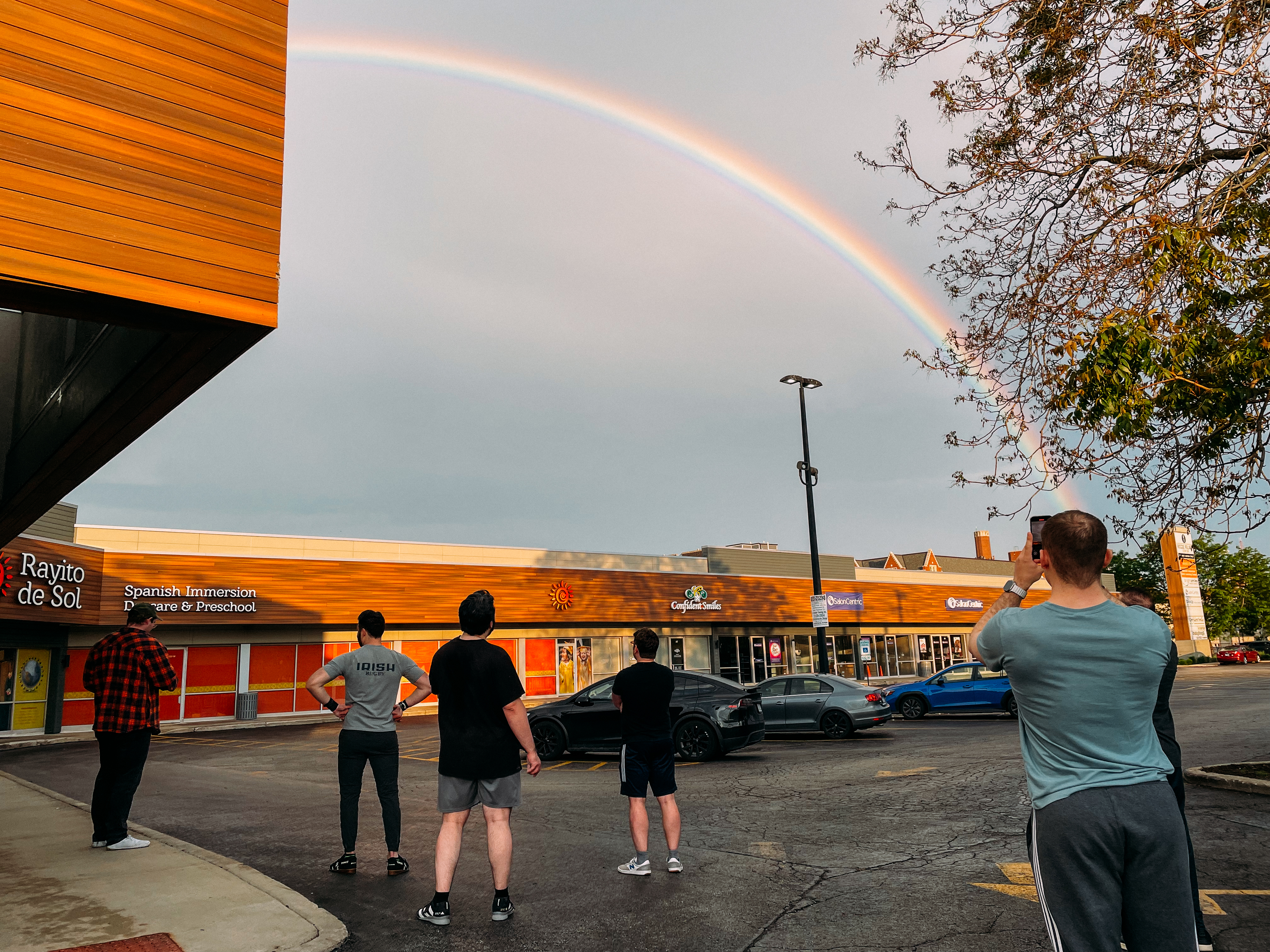 Rainbow sighting with gymmates on June 4, 2025