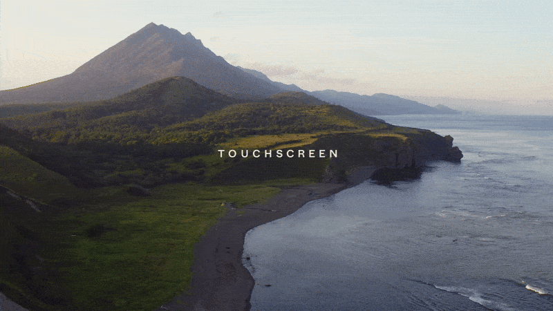 Touchscreen motion logo