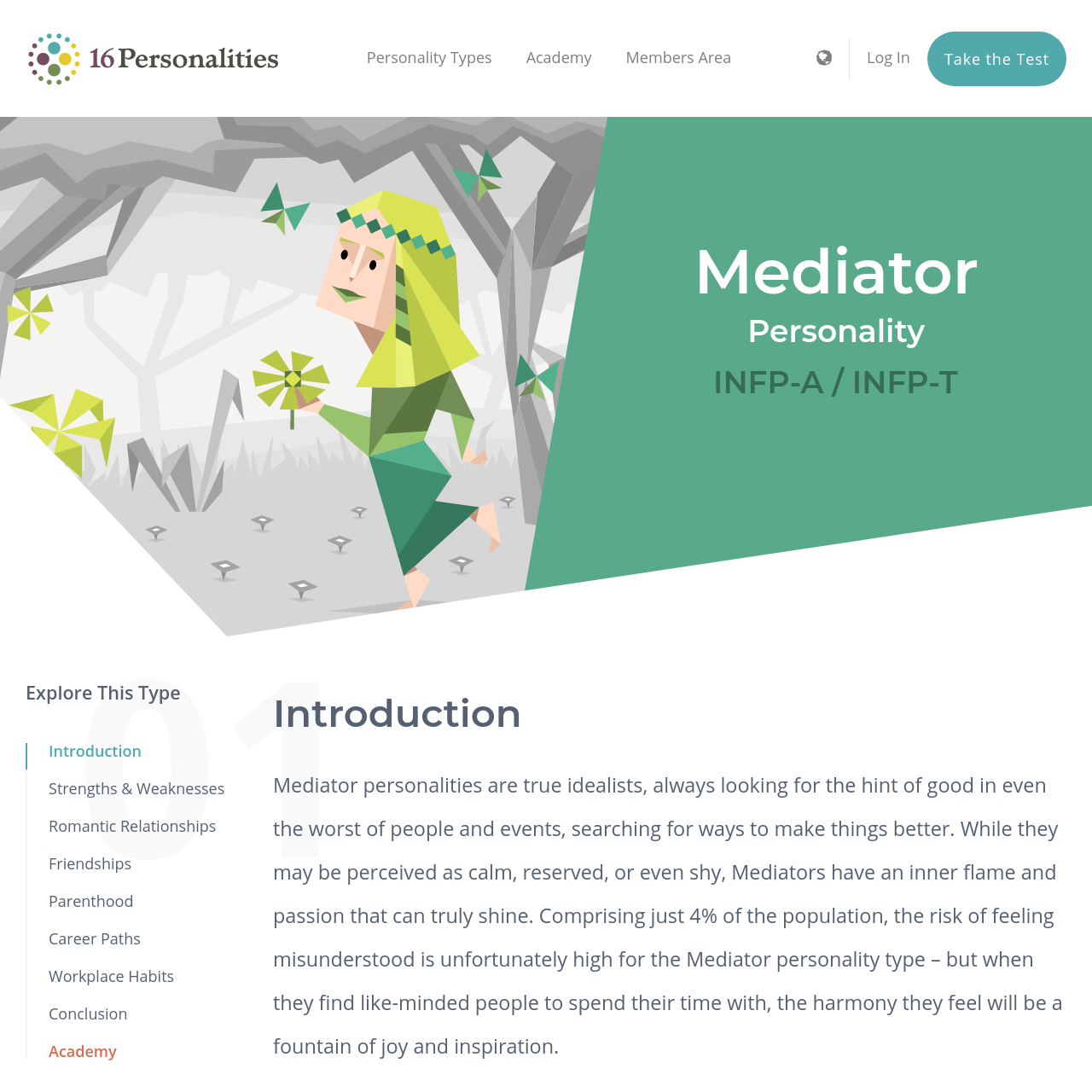 16 personalities premium profile pdf mediator