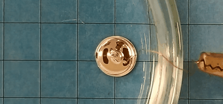 Deforming and solidifying liquid gallium with an applied voltage