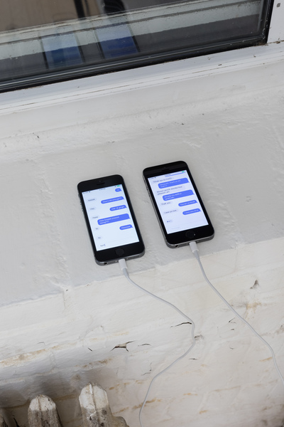 2019.11 Damon Zucconi: Imagine a World Without You, "Credit (for Borna)," 2019 (left) and "Debt," 2019 (right) 2019.11 Damon Zucconi: Imagine a World Without You, "Credit (for Borna)," 2019 (left) and "Debt," 2019 (right)