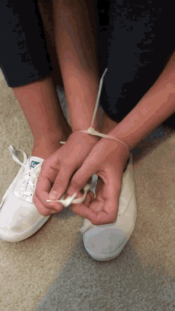 Girl Breaks Zip Tie Using Shoelaces - Create, Discover and Share GIFs on Gfycat