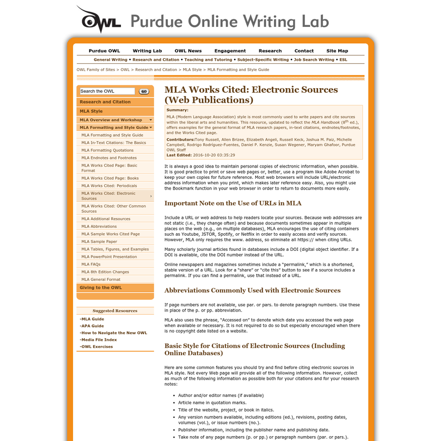 purdue owl sample apa essay