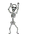 a dancing skeleton