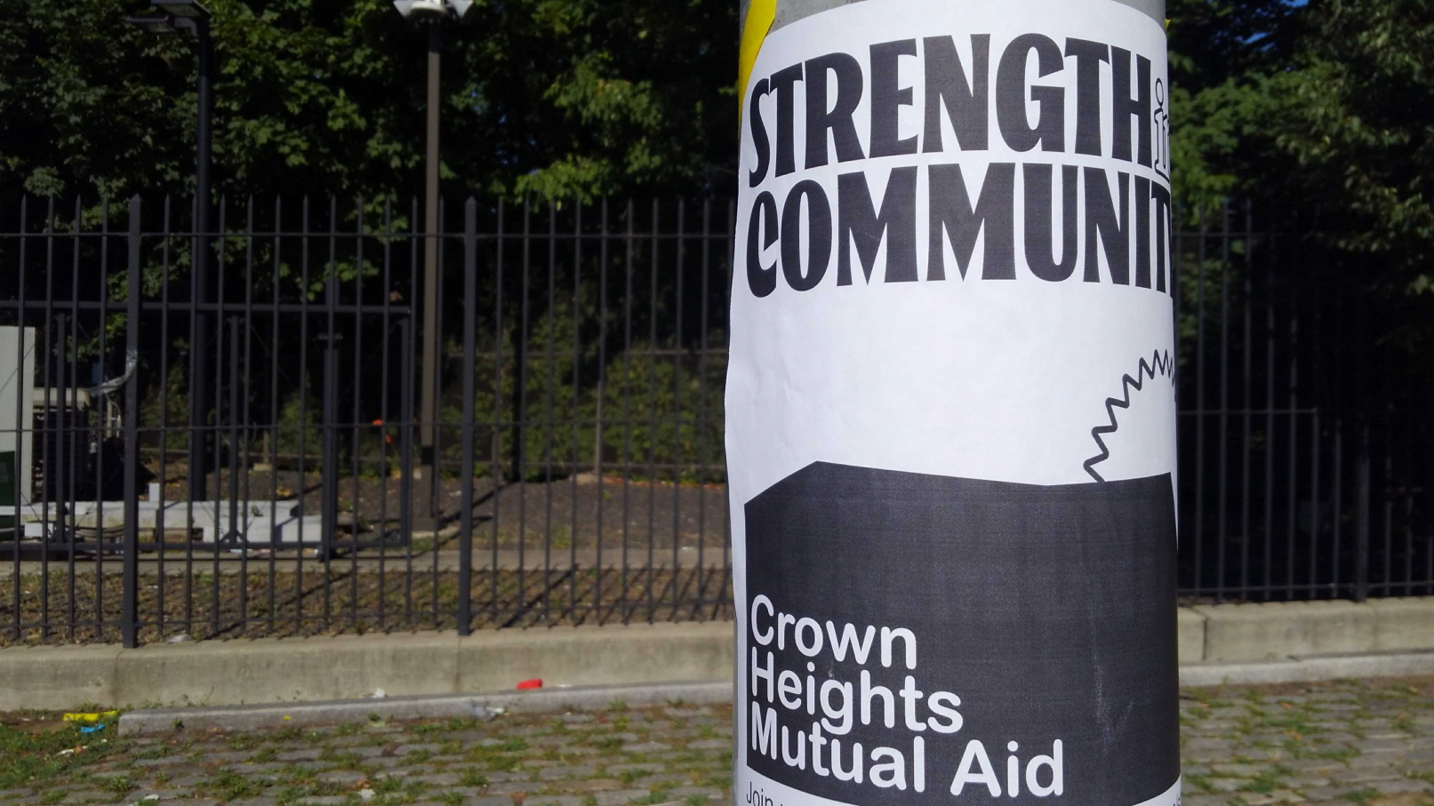 "Strength" flier for Crown Heights Mutual Aid