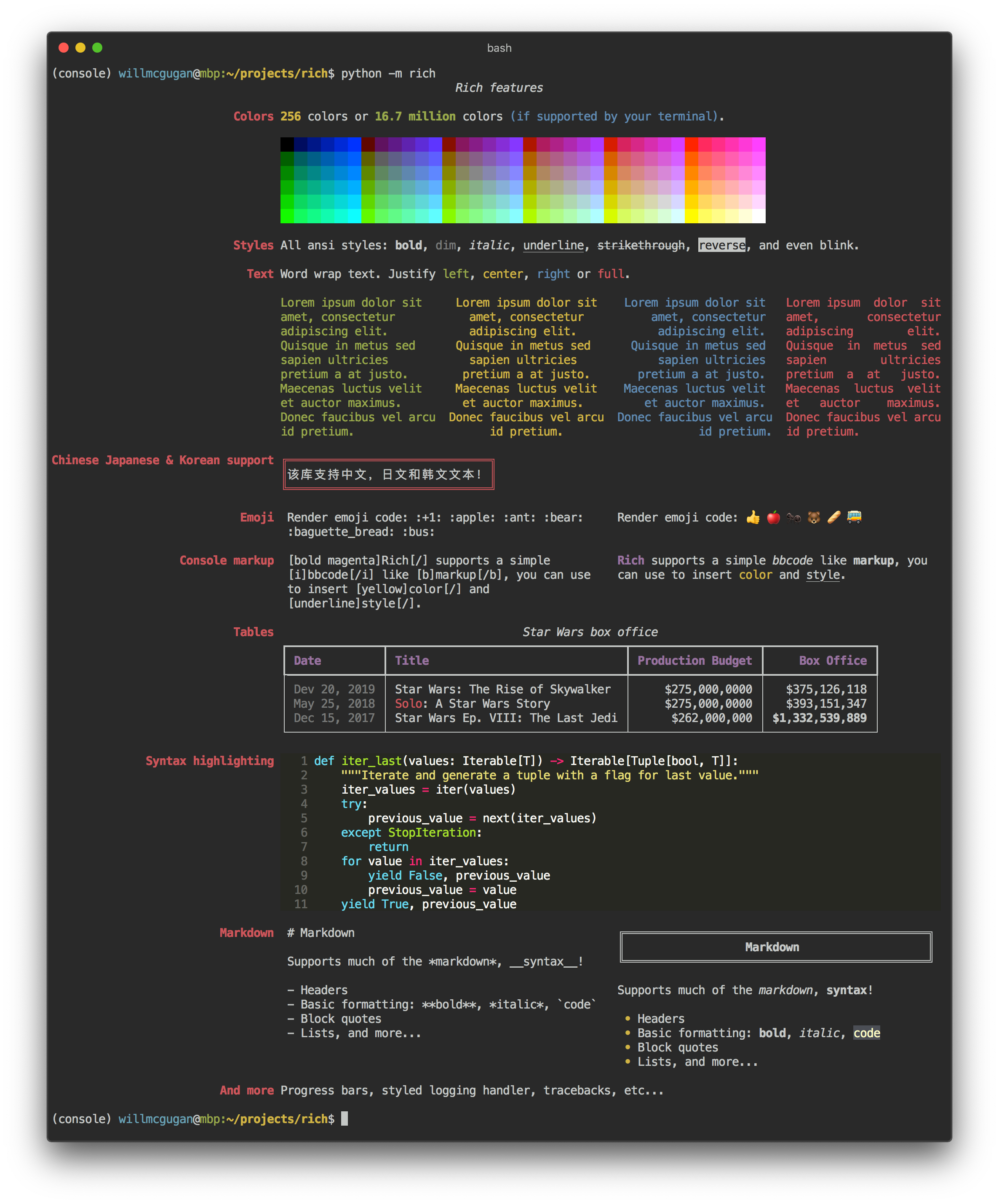 Rich - Python module for CLI — Are.na
