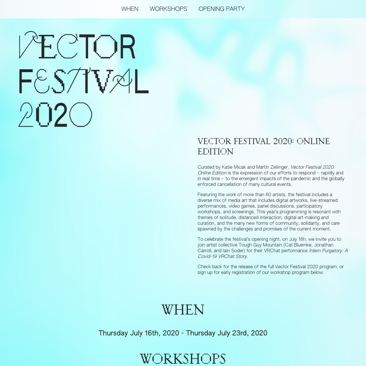 Vector Festival July 16 July 23 Are Na