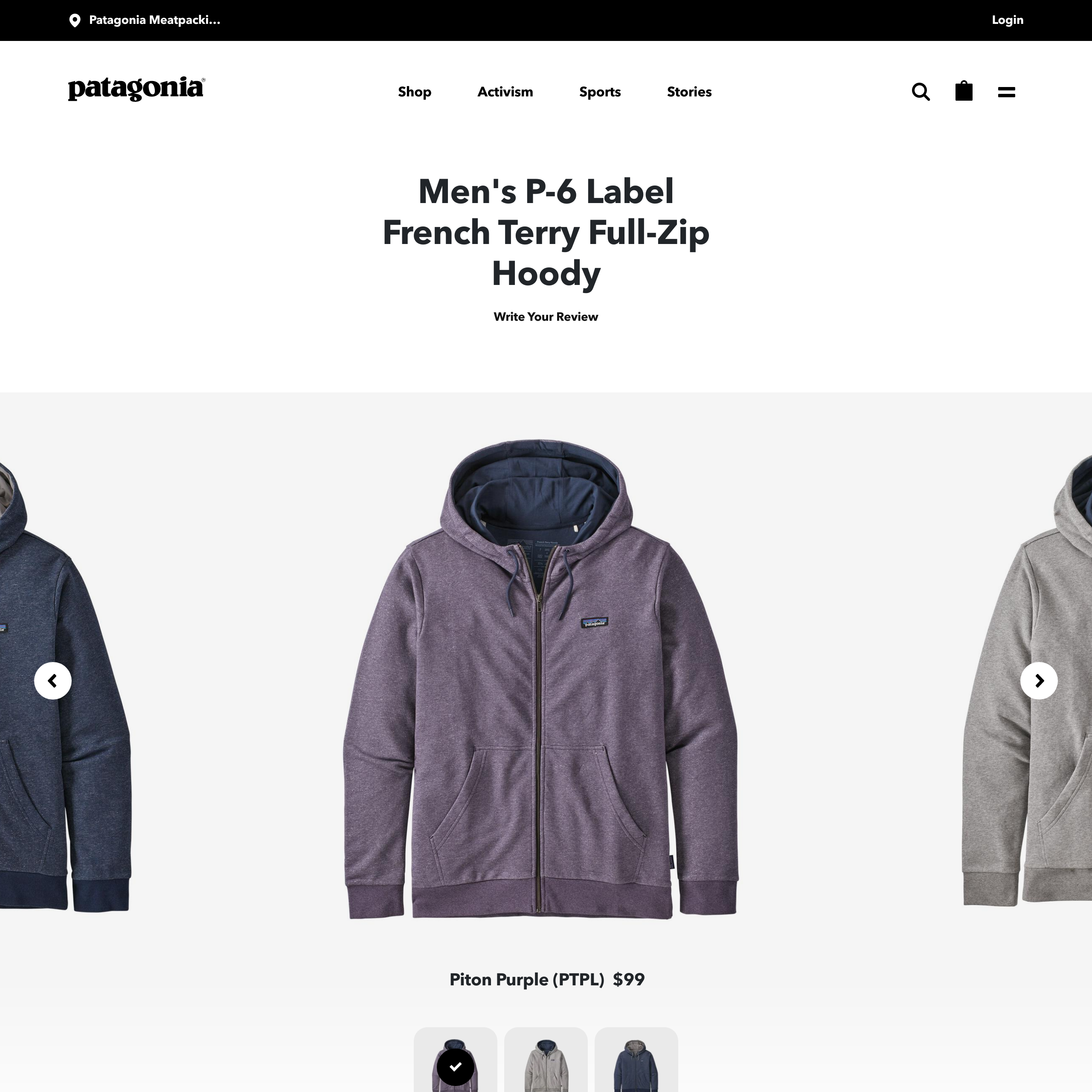 Patagonia Men's P-6 Label French Terry Full-Zip Hoody — Are.na